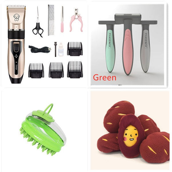 Petpal accessories grooming kit including pet hair clipper for cats and dogs with scissors and comb
