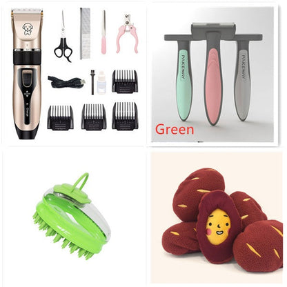 Petpal accessories grooming kit including pet hair clipper for cats and dogs with scissors and comb