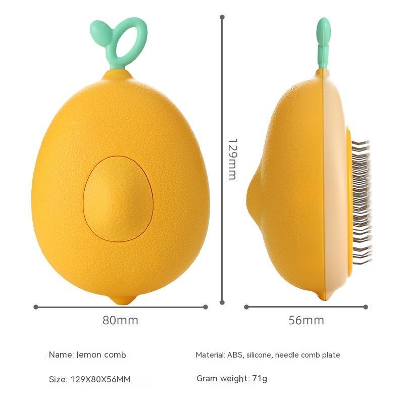 Pet Hair Remover Brush in Lemon Shape for Easy Grooming and De-Shedding Pets