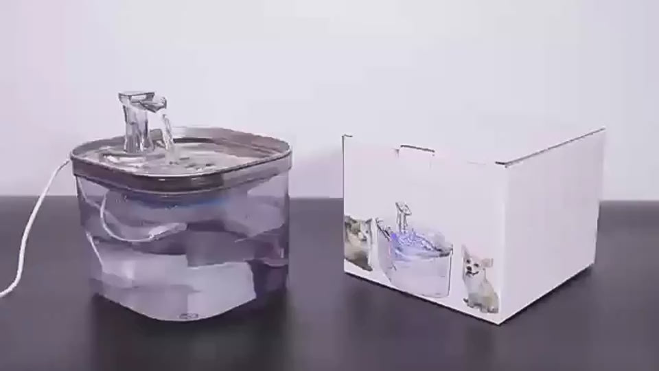Cat drinking from stainless steel pet water fountain – PetPal Accessories