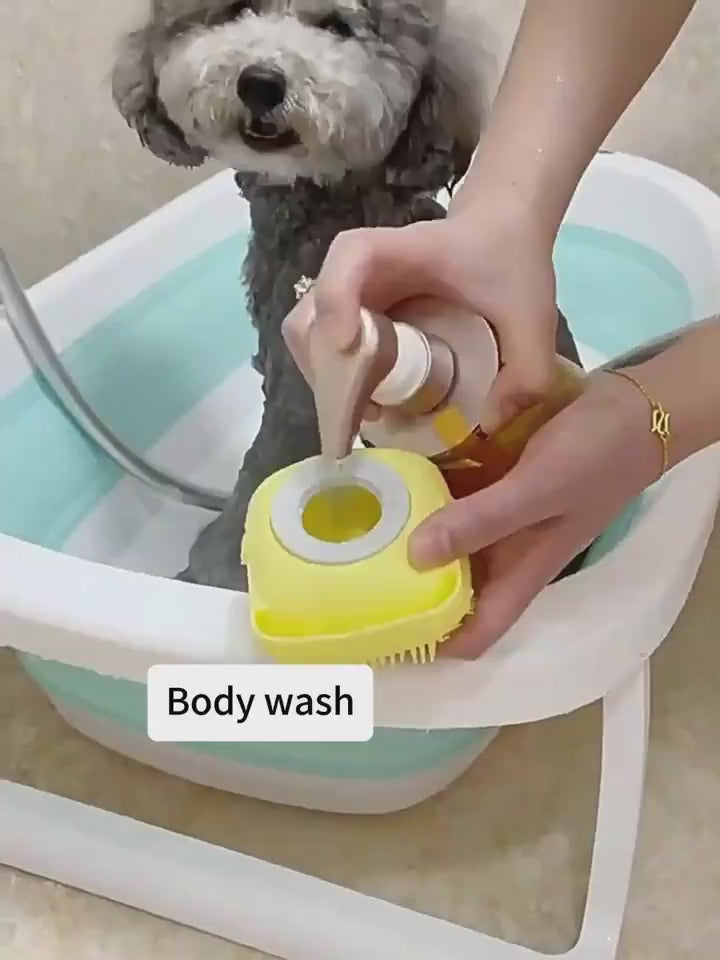 PetPal Pet Shampoo Massager Brush for Grooming Dogs.
