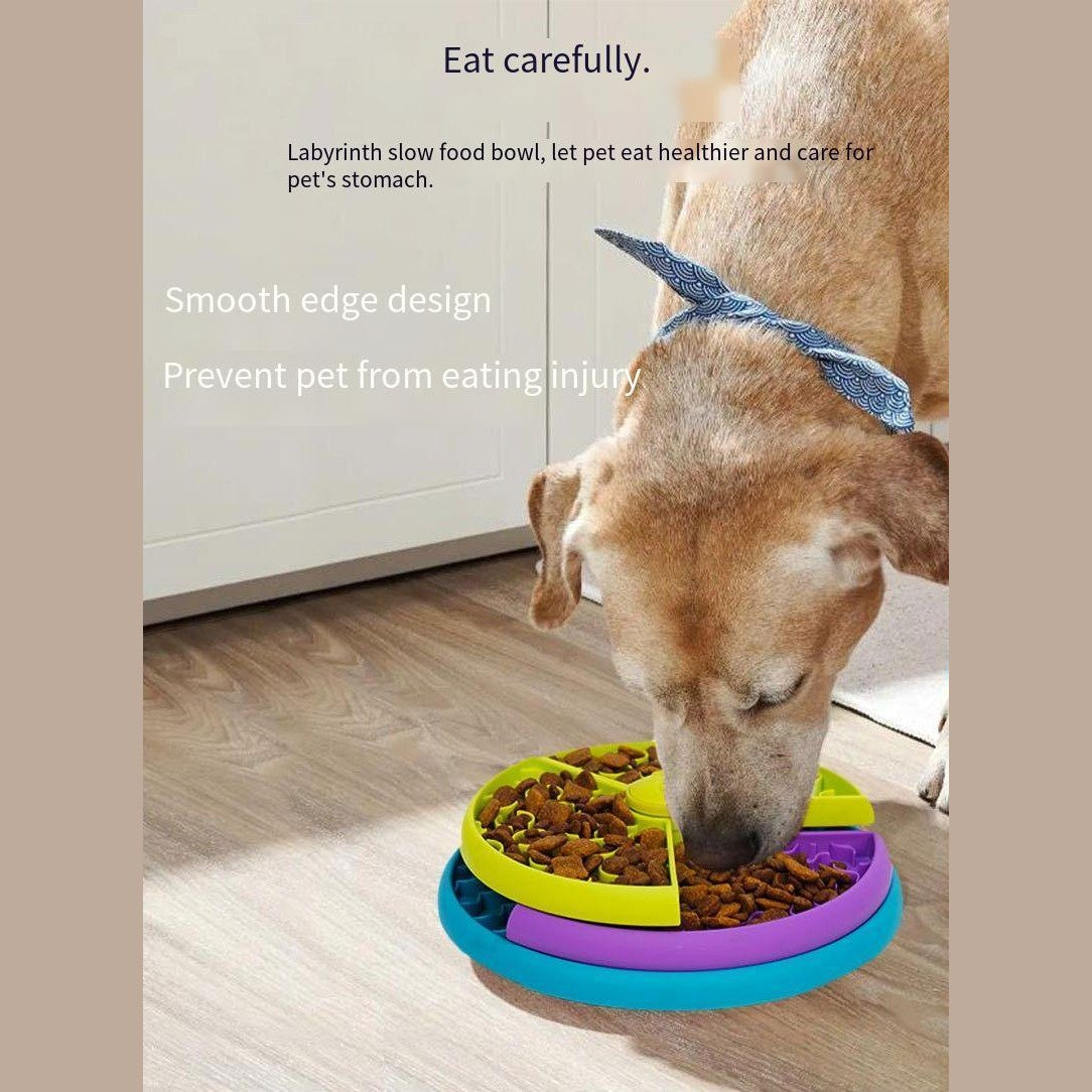 Petpal rotating pet food bowl with smooth edges for healthy eating and to prevent pet injury