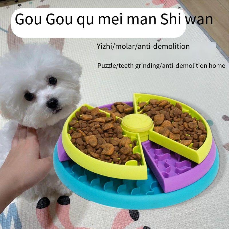 Petpal rotating pet food bowl with sections for interactive feeding and preventing boredom in pets