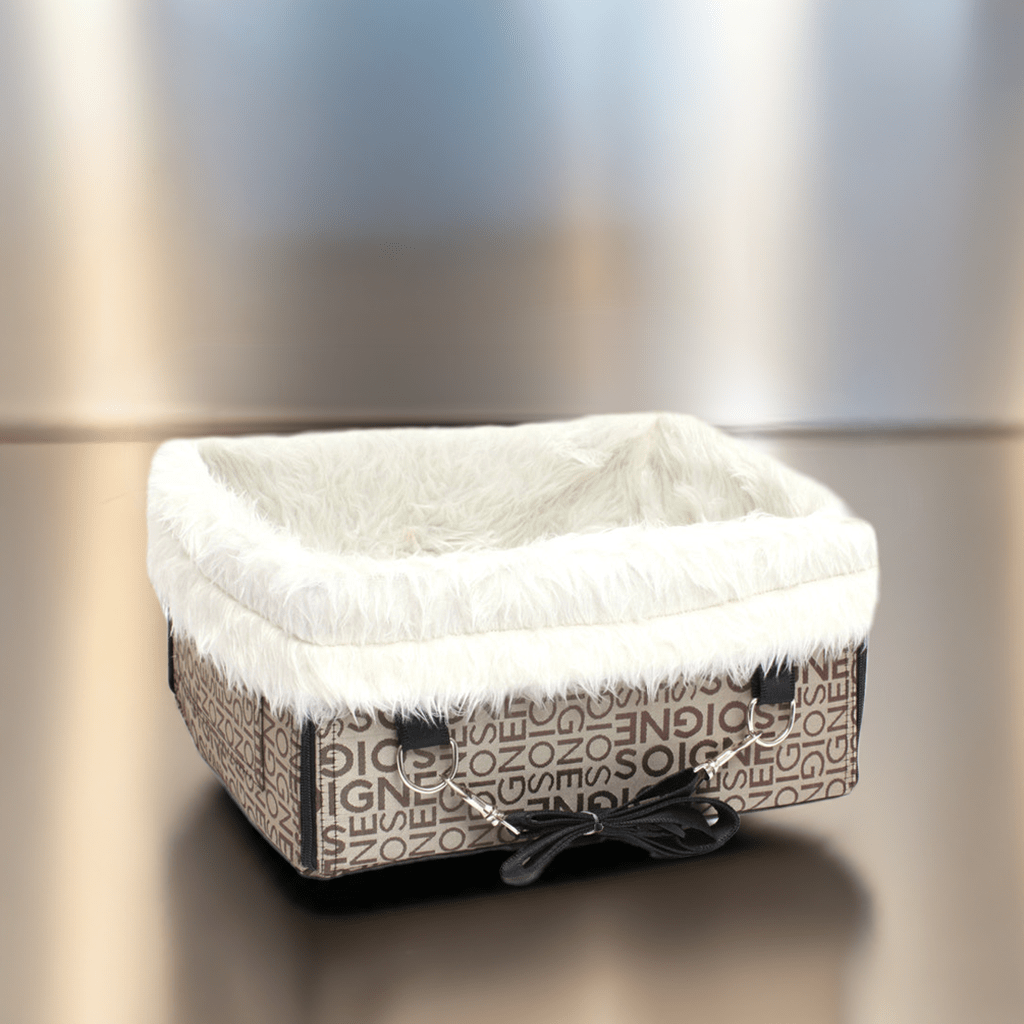Stylish waterproof dog car pad with soft faux fur lining for comfortable travel