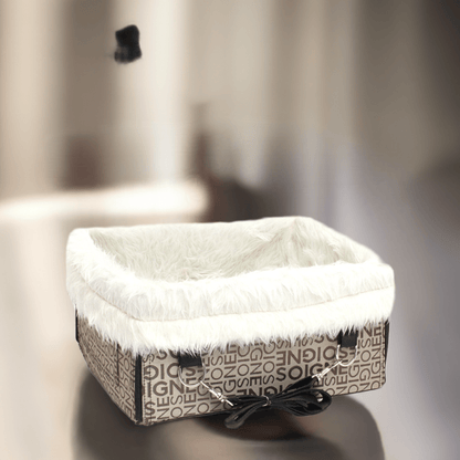 Stylish waterproof dog car pad with soft fur lining for pet comfort during travel